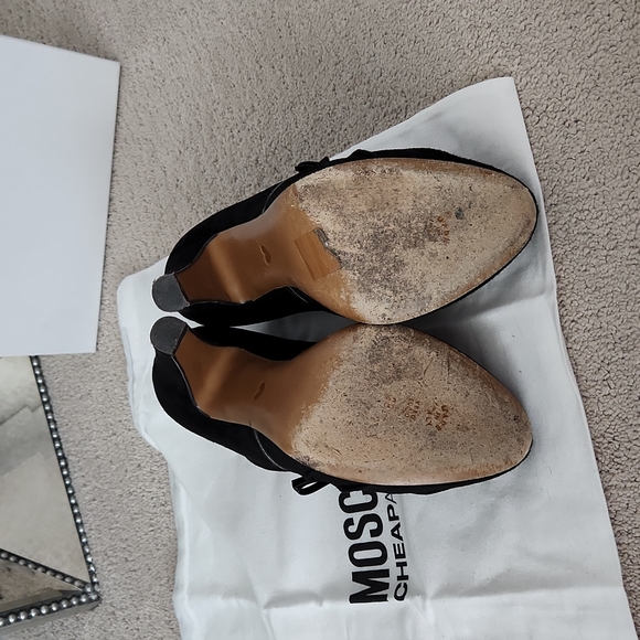 Moschino Black Suede Booties - Picture 6 of 7